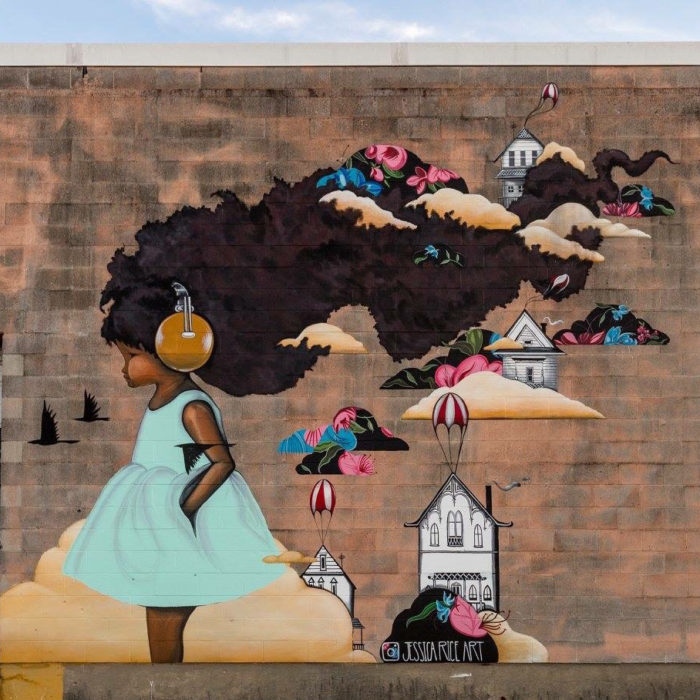 Jessica Rice at Classy Art Wholesalers - Houston Mural Map